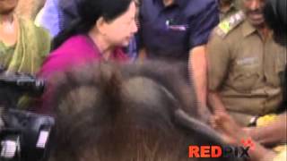 Tamil Nadu Chief Minister J Jayalalitha's Narrow escape from an Elephant attack - Red Pix