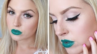 Shaaanxo ♡ Bright Grey Eyes & Dark Green Lips! ♡ Melt Blow