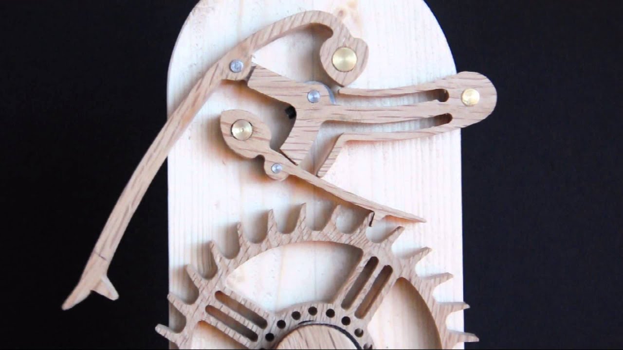 Brian Law's Woodenclocks - Grasshopper Escapement Prototype - YouTube