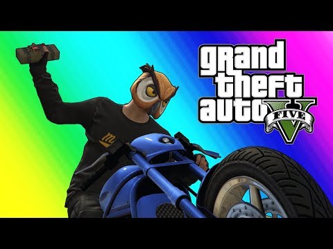 GTA5 Online Funny Moments - Bikers VS RPG!