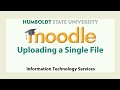 Moodle: Uploading a Single File