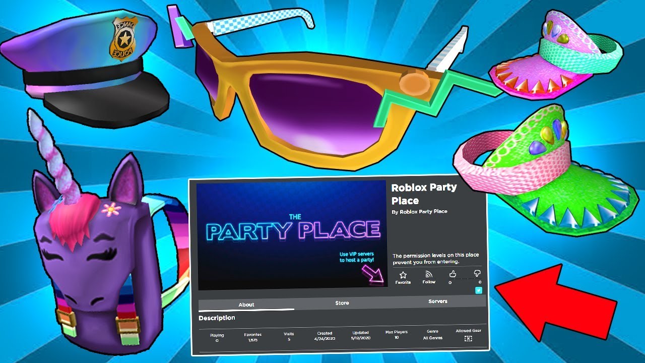 Roblox Leaks New Roblox Party Place Event Free Items Memorial