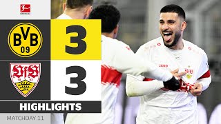 Hattrick-Hero Undav Secures Point! | BORUSSIA DORTMUND — VFB STUTTGART | HL | MD 11 – Bundesliga