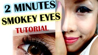 Supermodels Secrets: 2 minutes SMOKEY EYES Tutorial (dummy proof)