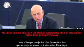 La gente os va a colgar y lo harán con razón (Parlamento Europeo, 21/11/2013)