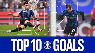 INTER TOP 10 GOALS | 2021 REVIEW feat. Hakan Calhanoglu, Lautaro Martinez, Christian Eriksen... ⚽⚫🔵?