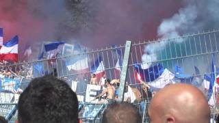 Chemnitzer FC vs. Hansa Rostock 1:1,Pyroaction Hansa Rostock