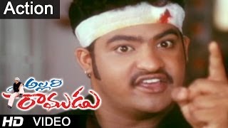 Allari Ramudu Movie Scenes  Action Between Jayaprakashs Sons  Jr. N.T.R