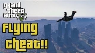 "GTA 5" - "SKYFALL" - Fly Around The Map Using A Cheat Code! ("Superman Cheat Code")