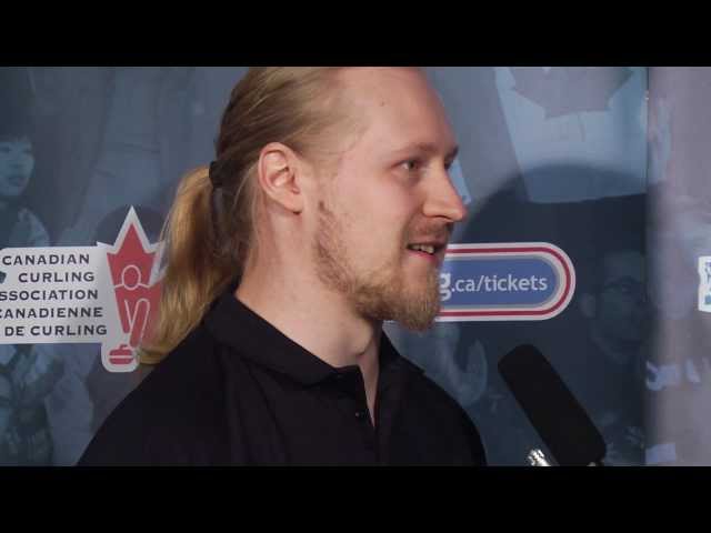 Draw 16 Media Scrum - 2013 Ford World Men's Curling Championship