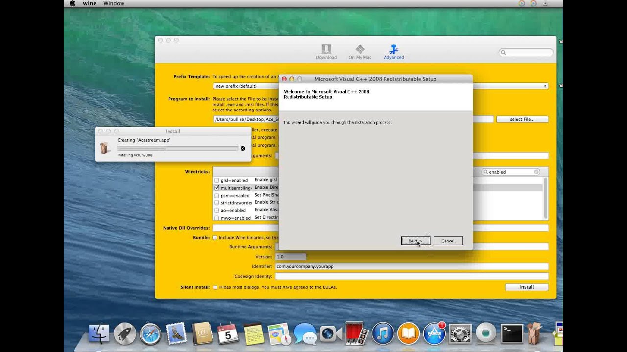 How To] Install Acestream Player on a Mac using WineBottler - YouTube