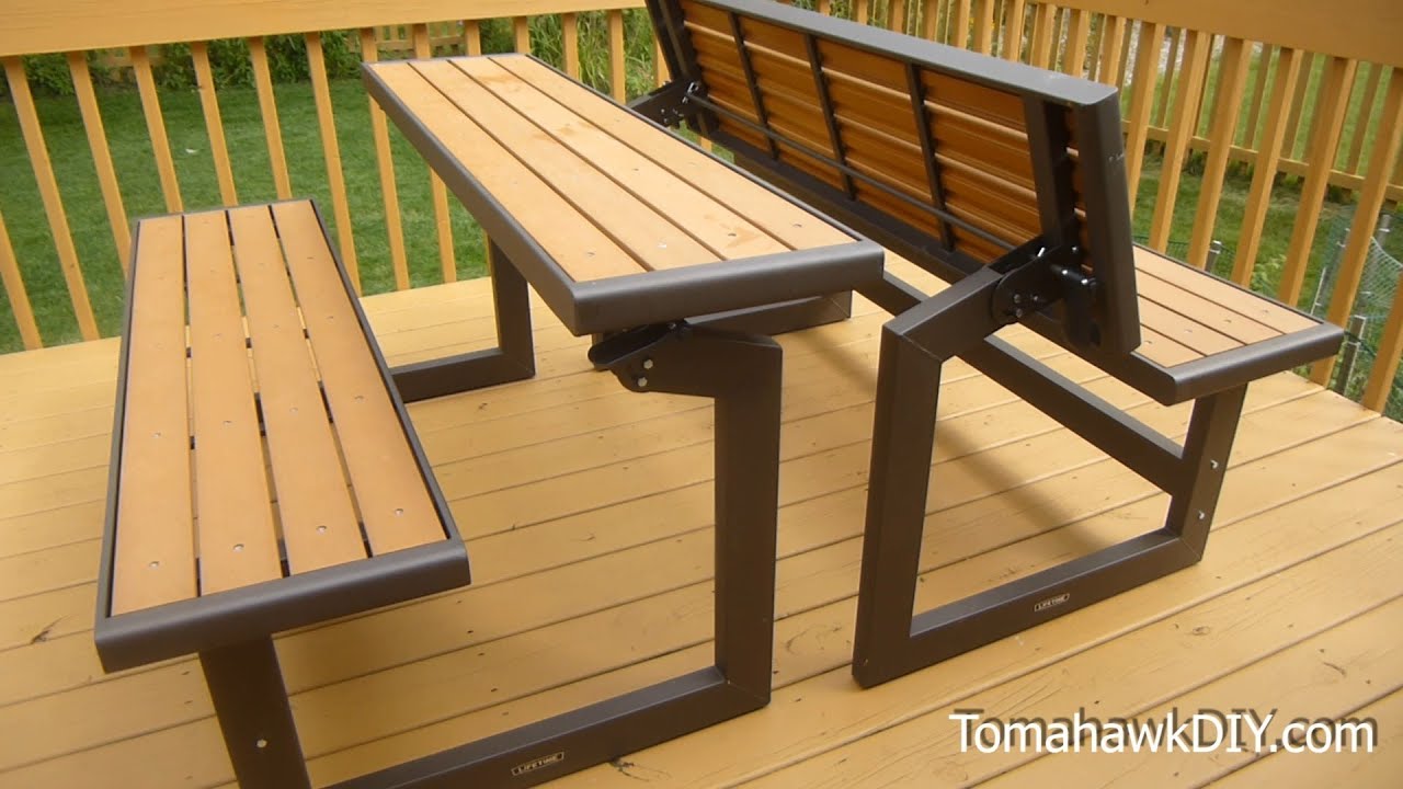 Awesome Convertable Picnic Table / Bench Review - YouTube