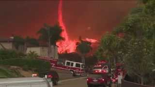 Fire Tornado in San Diego County   San Marcos