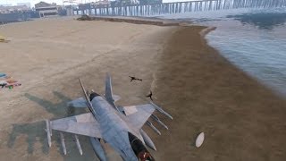 #18【GTA5リクエスト編】戦闘機のエンジンの部分を人に向けたらブォーってなった!!