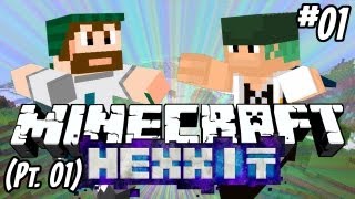 Ep. 01 (Parte 01) - Minecraft Hexxit com Leon e Monark.