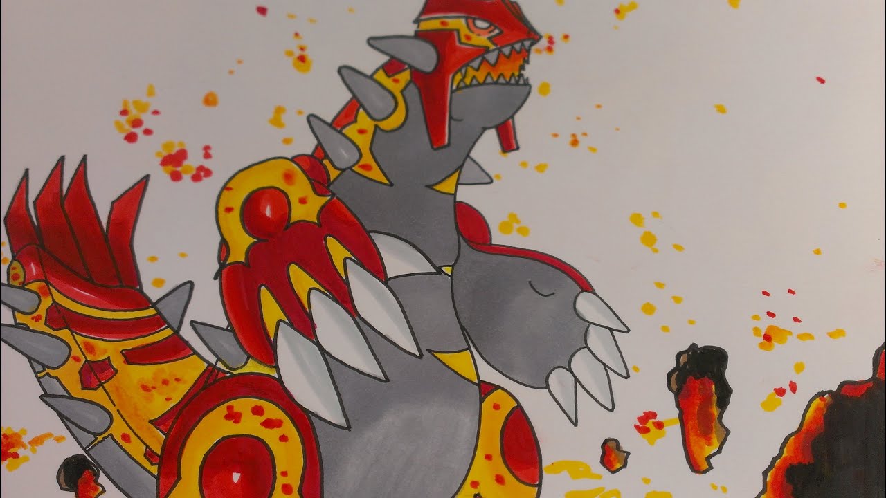 Drawing Legendary Pokemon Groudon, Pokemon Omega Ruby - YouTube