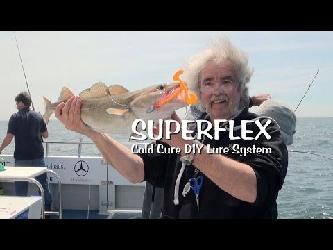 Sea fishing DIY lure making system Superflex twintails in action