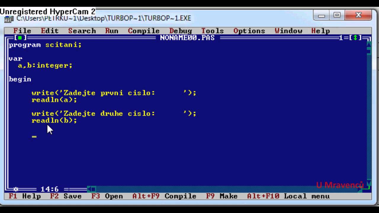 Sample Program Turbo Pascal 7.0