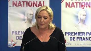 Européennes 2014 - Déclaration de Marine Le Pen - FN 25%