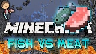 FUNNY Minecraft: Fish vs Meat Mini-Game w/Mitch & Friends!