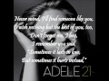 Adele - Someone Like You With On-screen Lyrics - Youtube