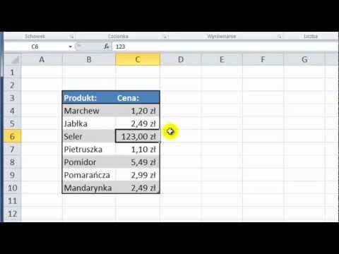 Jak edytować dane w Excelu