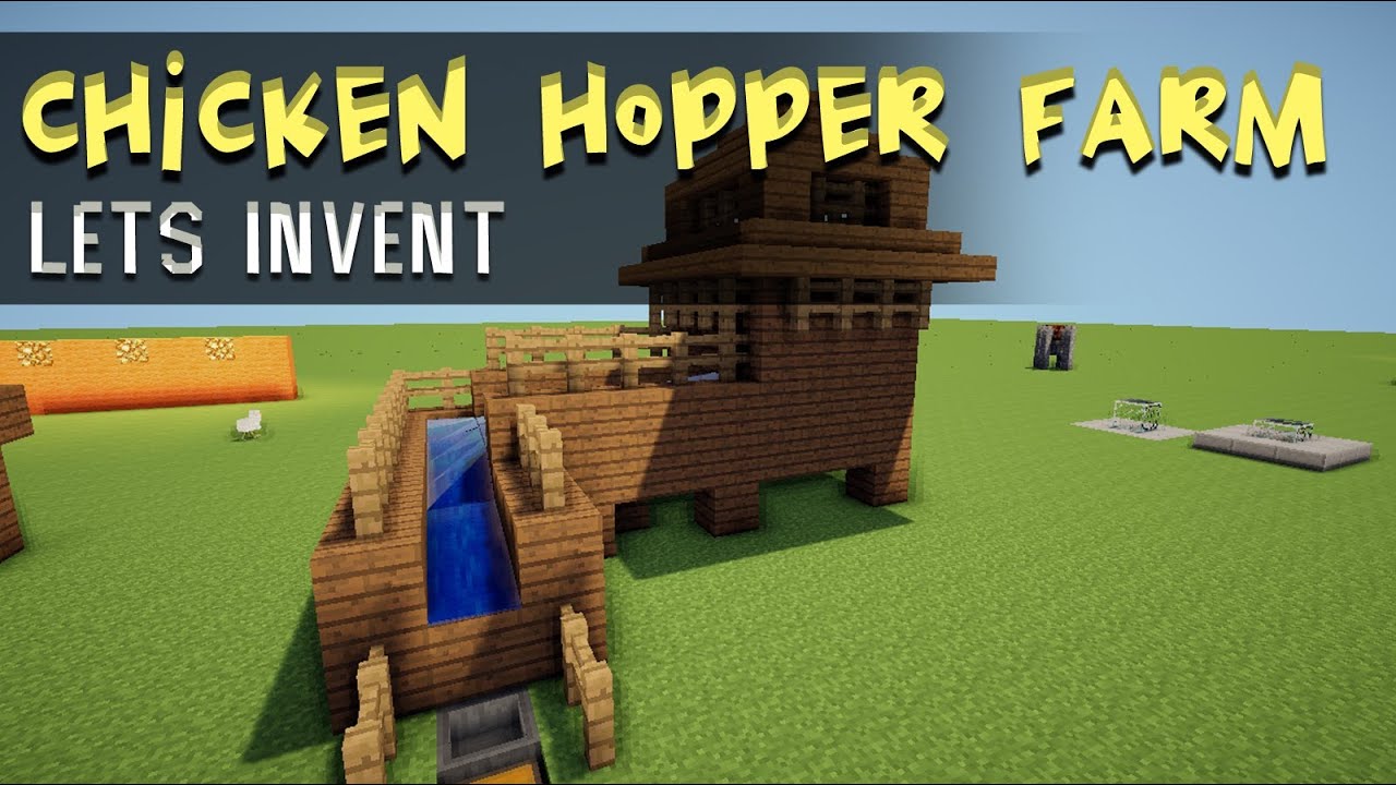 Snapshot Minecraft Hopper Chicken Farm | Lets Invent #1 - YouTube