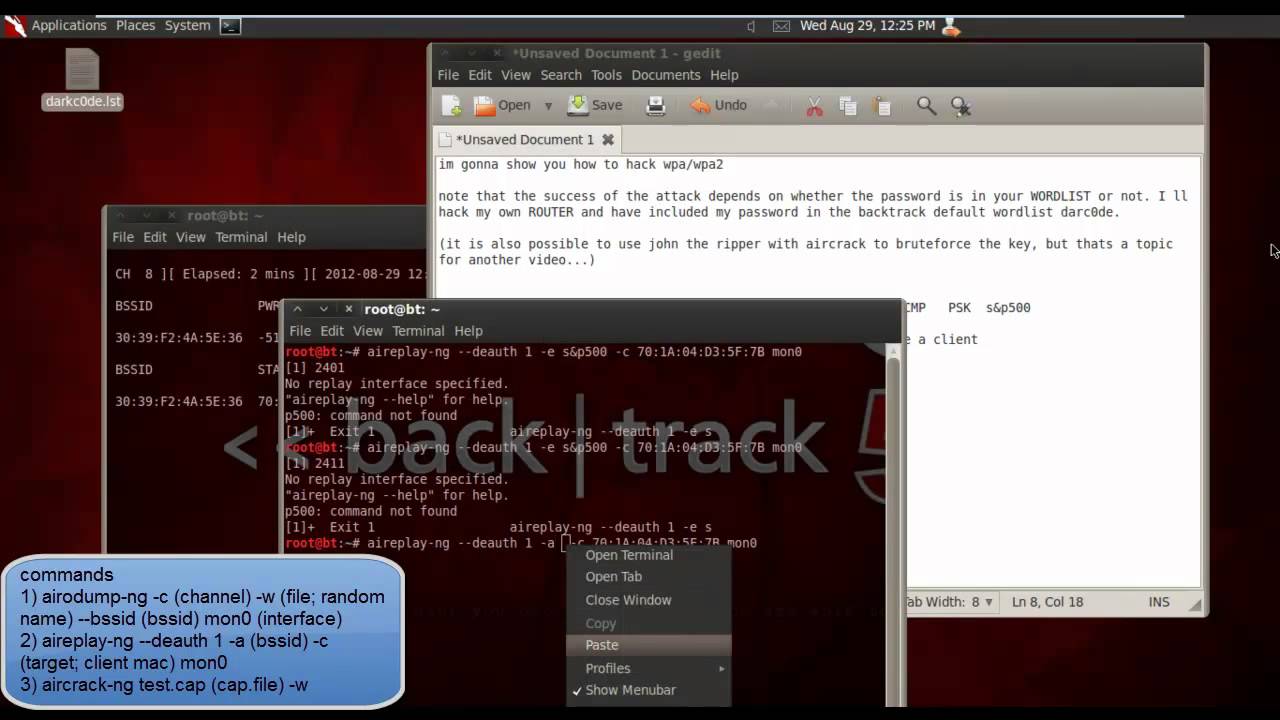 Hacking WPA/WPA2 (aircrack-ng) - YouTube