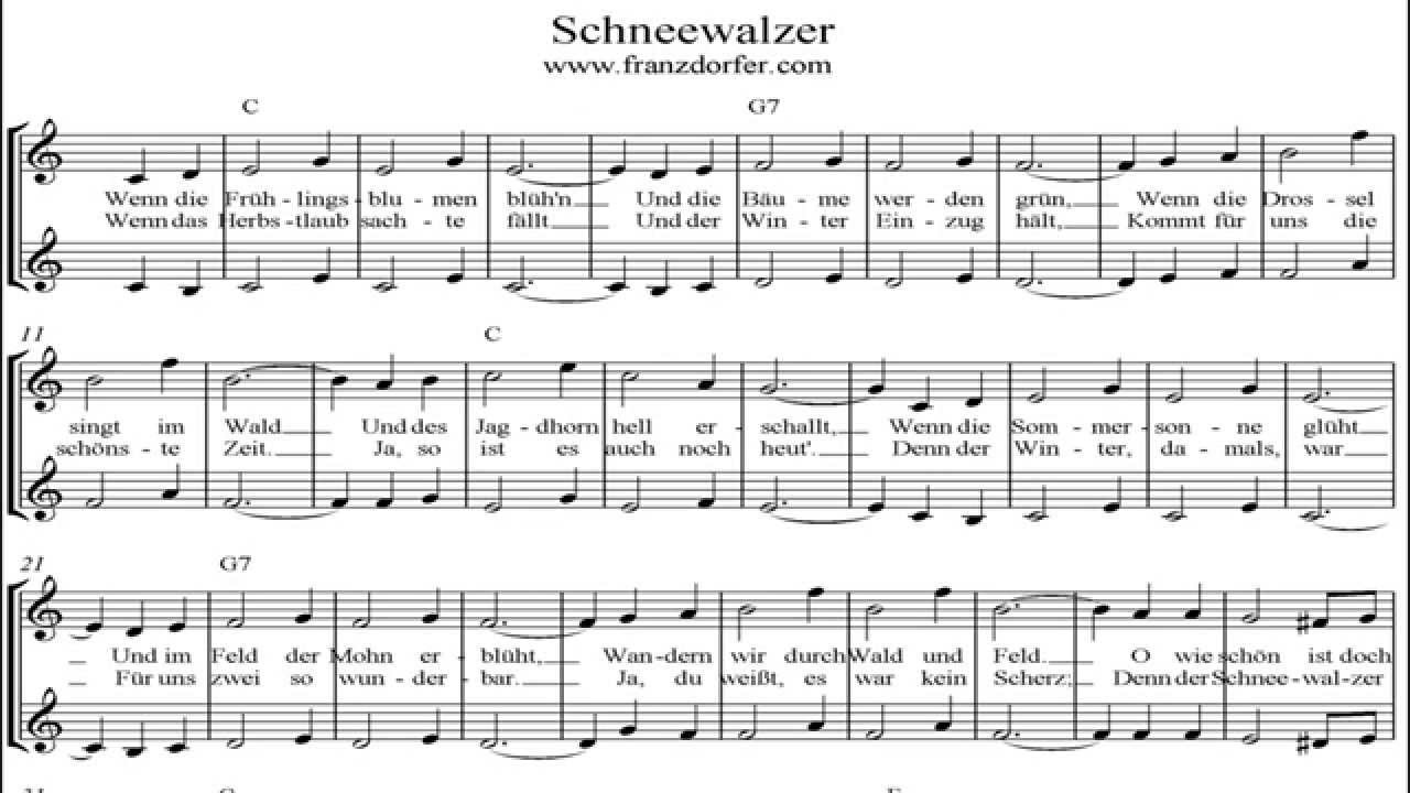 Schneewalzer instrumental - karaoke - YouTube