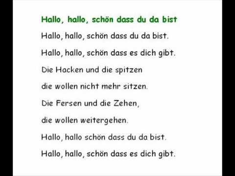 Hallo, hallo, schön dass du da bist - YouTube