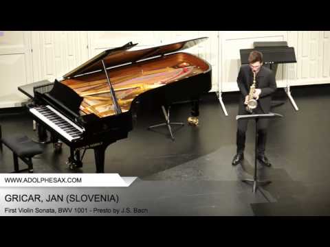 Dinant 2014 - Gricar, Jan - First Violin Sonata, BWV 1001 - Presto by J.S. Bach