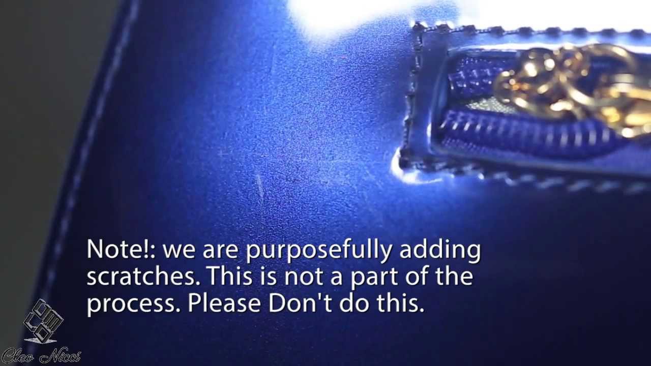 How to remove scratches from patent leather, Vernis handbags from Cleo