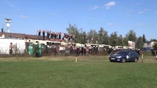 Jacek Kosmalski strzela dla Polonii 1 bramkę w IV lidze. (Lomianki - Polonia 17.08.2013)