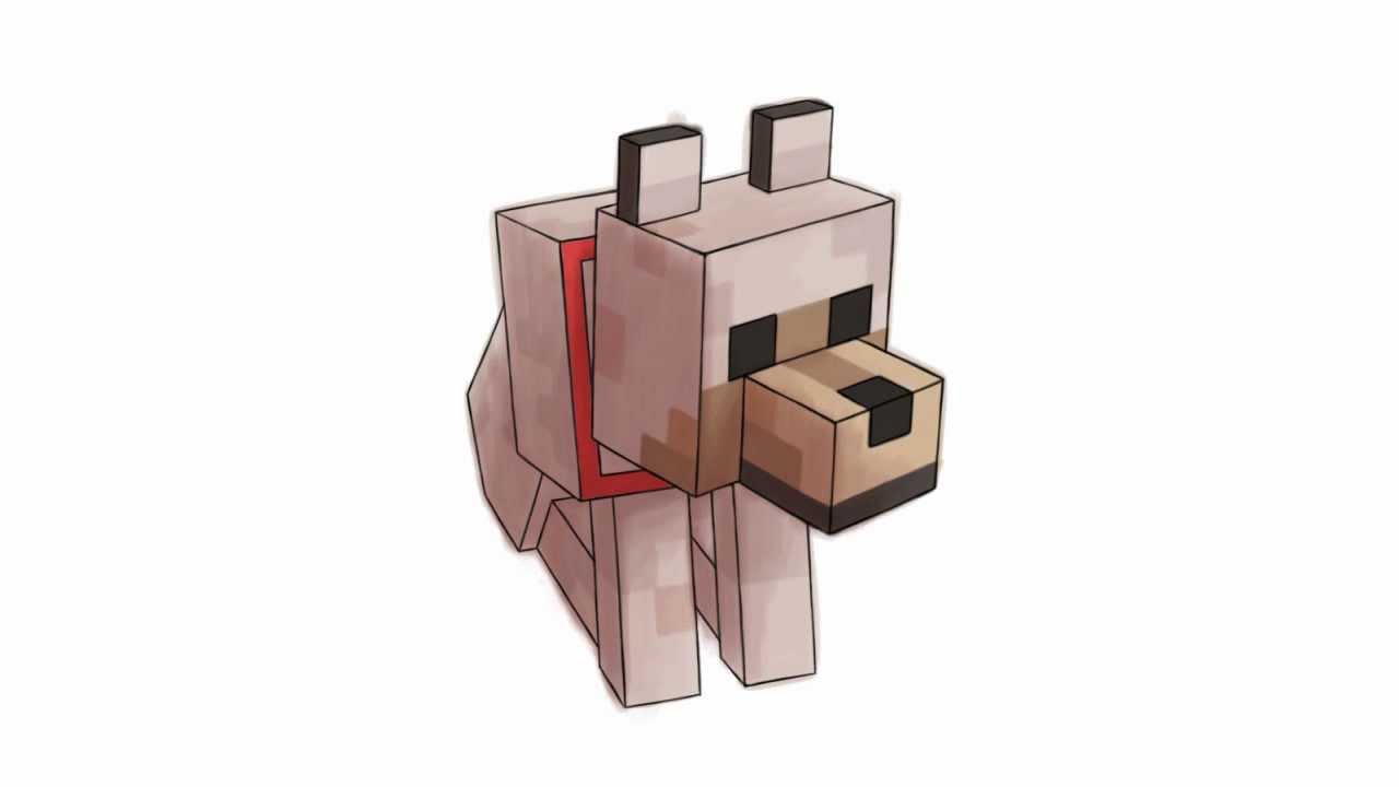 Minecraft Wolf Sketch 2! - YouTube