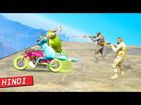 OGGY Rescue Jack 🌟 from Military Experiment | GTA 5 Hindi Funny Moments | GGMonFire