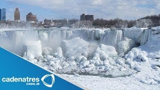 ¡¡¡INCREÍBLE!!! Las Cataratas del Niágara se congelan debido al vórtice polar