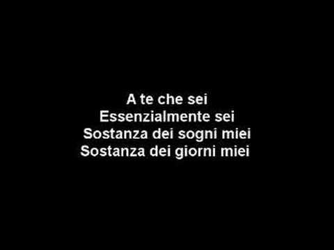 A te - Jovanotti (Lyrics) - YouTube