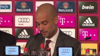 Pep Guardiola ist da! Die ersten Worte des neuen Bayern-Trainers | Allianz Arena | Pressekonferenz