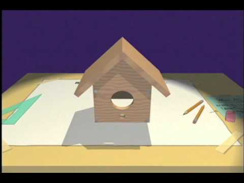 2D and 3D Geometric Shapes Build Bird House - YouTube