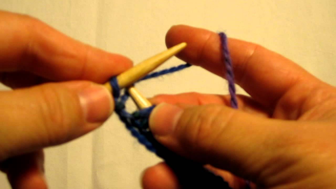 Left Handed Knitting - Knit Stitch - YouTube