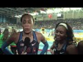 Istanbul 2012 Mixed Zone: 4X400m Women Final - USA