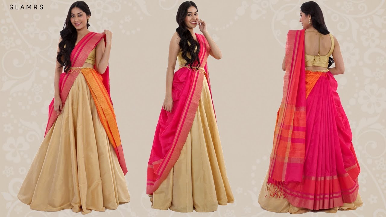 How To Stitch Lehenga Style Saree