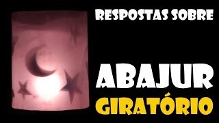 Respostas sobre o abajur giratório