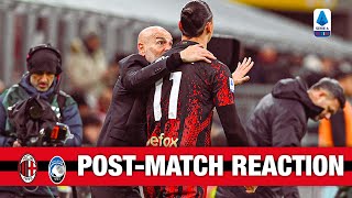 Coach Pioli and Zlatan | #MilanAtalanta post-match reactions