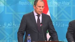 Пресс-конференция С.Лаврова по итогам переговоров в Ираке