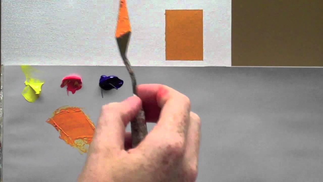 Colour mixing basics - Acrylic painting technique to match a colour