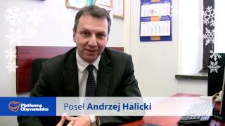 Poseł Andrzej Halicki o świątecznym hobby