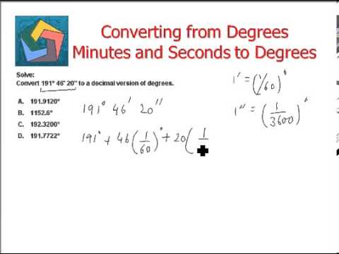 Converting from Degrees Minutes and Seconds to Degrees