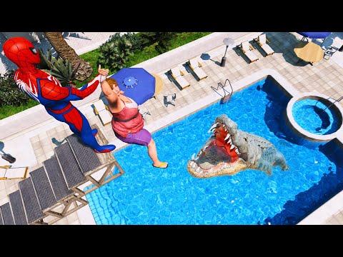 SPIDERMAN Water Ragdolls | GTA 5 Jumps/Fails #63 (Euphoria Physics | Funny Moments | Ragdoll)