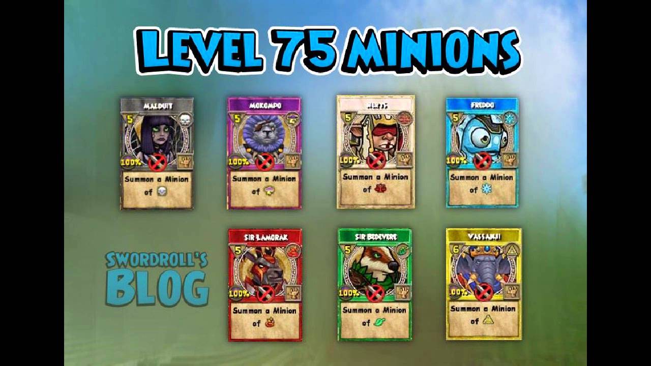 Wizard101: New Lvl 75 Minions! - YouTube